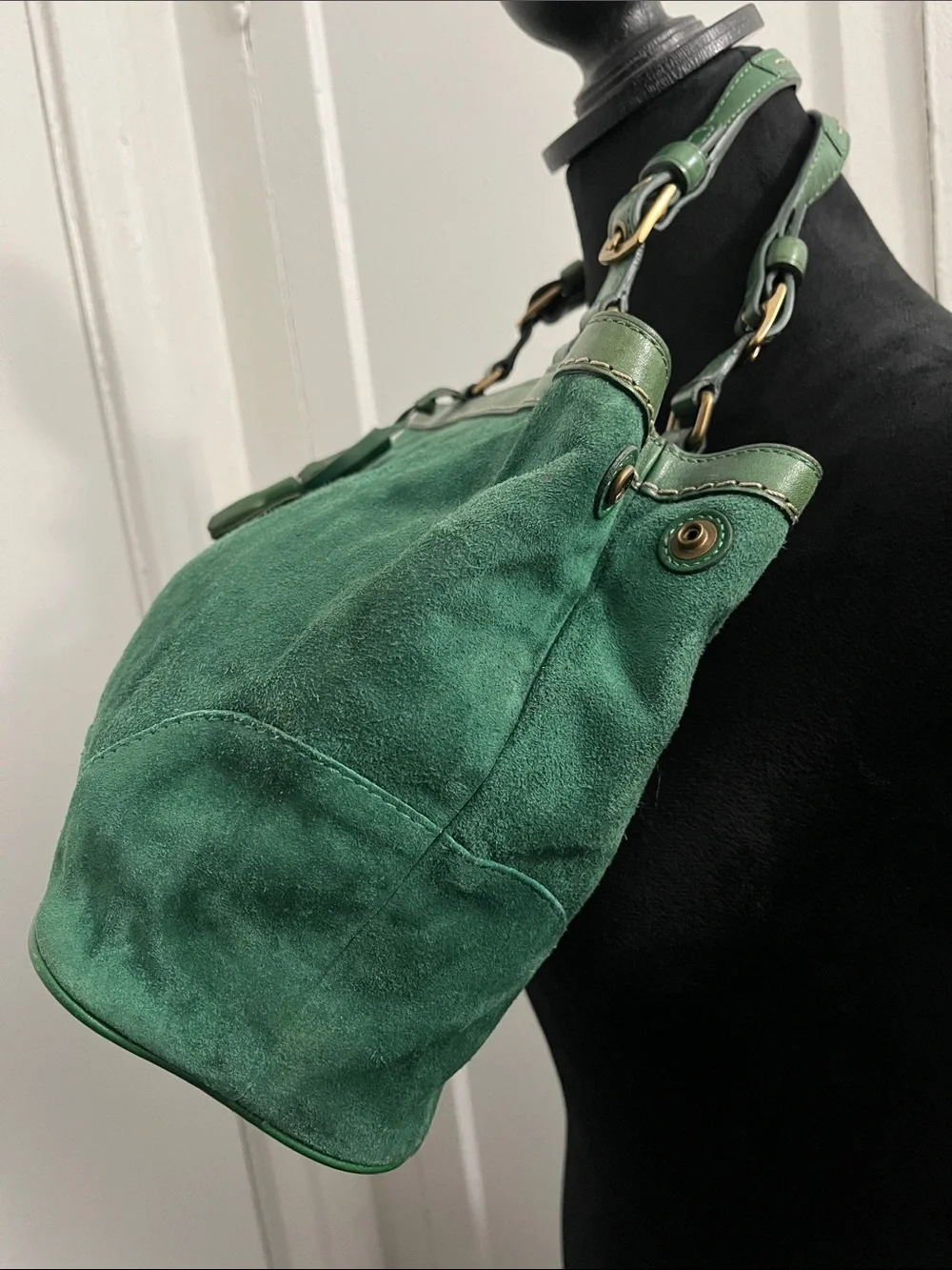 Vintage Coach Hamptons Suede Tassel Satchel Bag